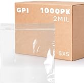 1000 Clear Reclosable Zip Lock Bags 10" X 12" - 2 Mil Thick Resealable Poly Bags With Slide Lock For Storage