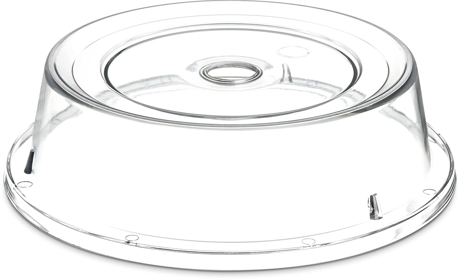 Carlisle 190007 Polycarbonate Plate Cover, 9.37" Bottom Diameter x 2.56" Height, Clear (Case of 12): Industrial & Scientific