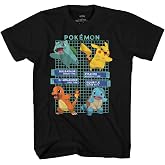 Pokemon Anime Cute Pikachu &amp; Pokedex Graphic T-Shirt for Boys &amp; Girls Comfy Tee - Little and Big Kids Sizes S-XL