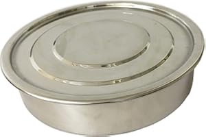 KimLab ISO3310 STD Test Sieve Stainless Steel Catch Pan/Lid, 200mm Diameter