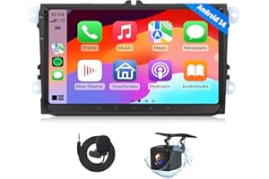 Eonon Android 14 Car Stereo for Volkswagen Golf Passat SEAT Skoda, 9'' CarPlay Android Auto Touchscreen Headunit with DSP, Bluetooth,SWC, 3+32G - VWX7