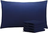 NTBAY 4 Pack 50x75 cm Navy Microfiber Pillowcases Wrinkle Fade Stain Resistant