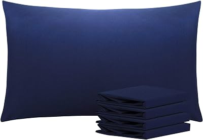 NTBAY 4 Pack 50x75 cm Navy Microfiber Pillowcases Wrinkle Fade Stain Resistant