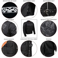 Milwaukee Leather Men's Armored Textile Motorcycle