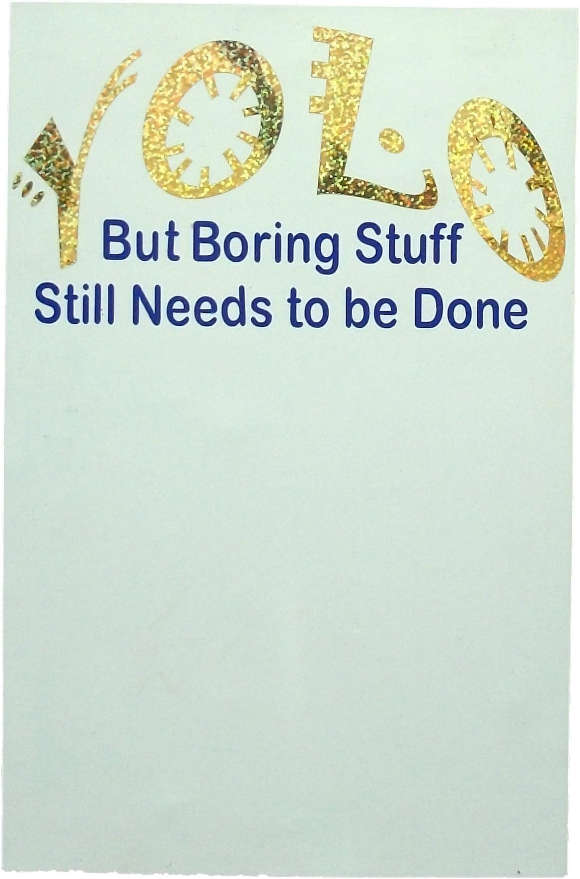 "YOLO" Fridge Magnet/Whiteboard/memoboard 300mm x 200mm, Nearly A4