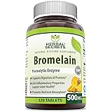 Herbal Secrets Bromelain 500 Mg Tablets (Non-GMO)- Proteolytic Enzyme* Anti-Inflammatory Properties* Support Joint Health* Pr