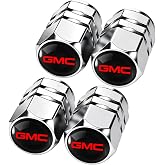 Tire Valve Stem Cap Cover for GMC Belt O-Ring Seal Corrosion Resistant.Tire Valve Stem Air Cap 4 Pack Silver