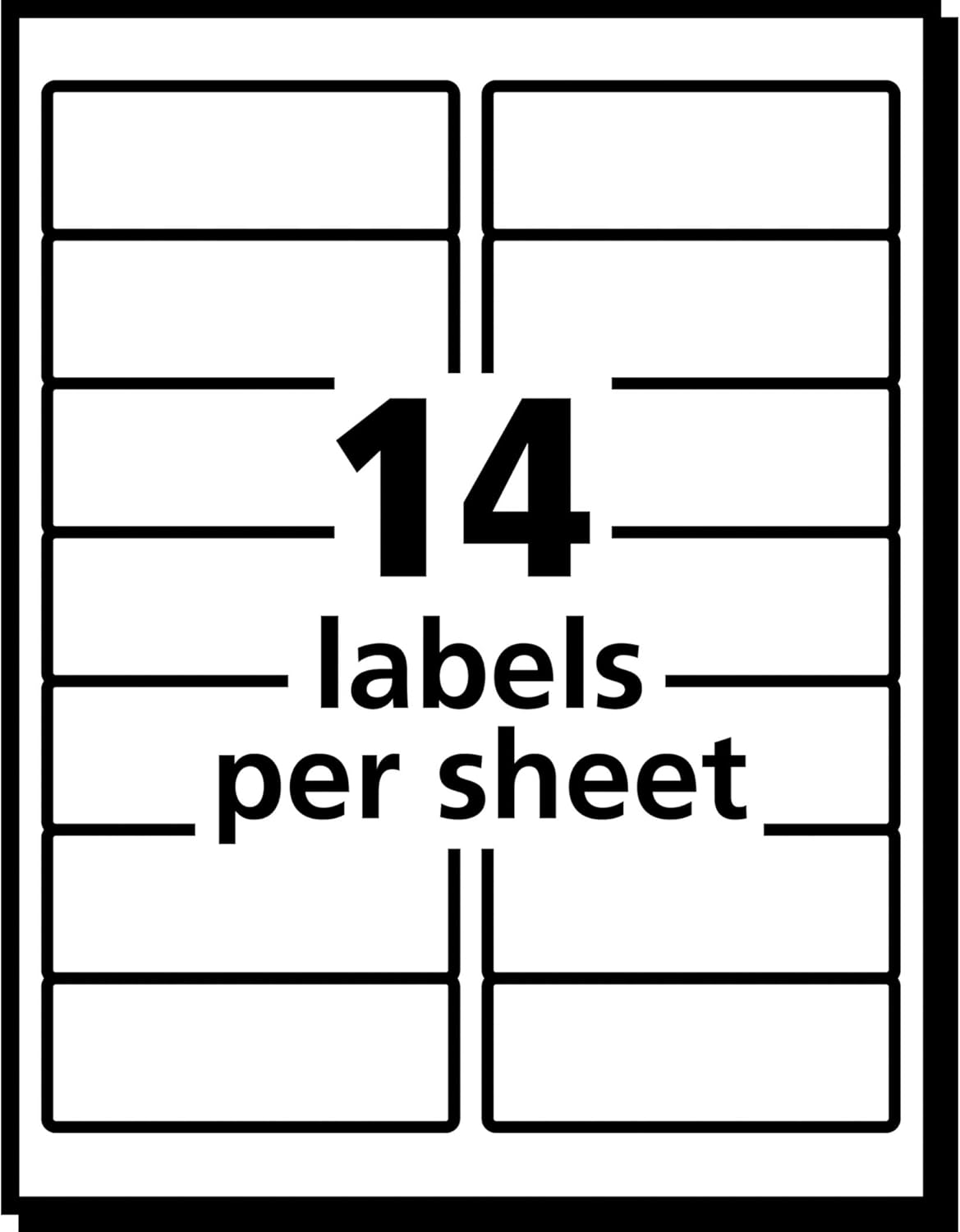 Avery 8126 Shipping Address Labels, Inkjet Printers, 50 Labels, Half Sheet Labels, Permanent Adhesive, TrueBlock, 1 Pack, White : Office Products