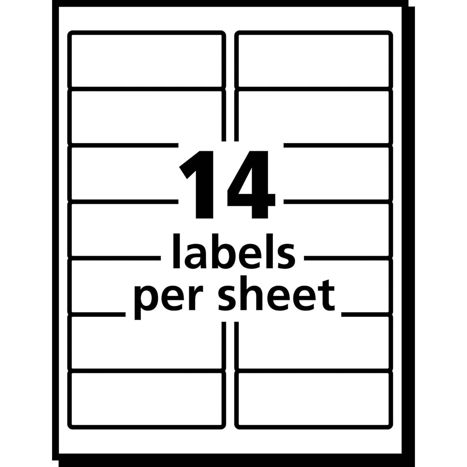 Pack Of 5 Avery Shipping Address Labels Inkjet Printers 50 Labels Half ...