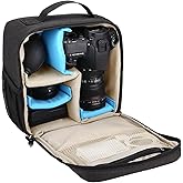 BAIGIO Camera Insert Bag Inner Case High-Capacity Shockproof and Water-resistant DSLR SLR Camera Inner Bag Foldable Protective Bag Inner Camera Organizer with Handle (Black 2)