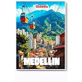 All South America Country Fridge Magnet Art Souvenir Gift Vintage Retro 2x3 (Colombia Medellin 1)