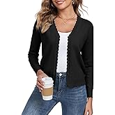 Womens Long Sleeve V-Neck Button Down Cardigan Knit Shrugs Sweater