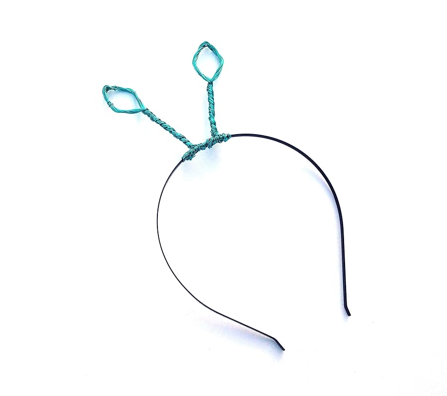 Green Alien Antenna Headband, Metal Wire Antennae
