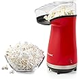 Nostalgia 16 Cup Hot Air Popcorn Maker | Makes Hot, Healthy Popcorn, No Oil Needed | Measuring Cap for Kernels Included | Stainless Steel | Red