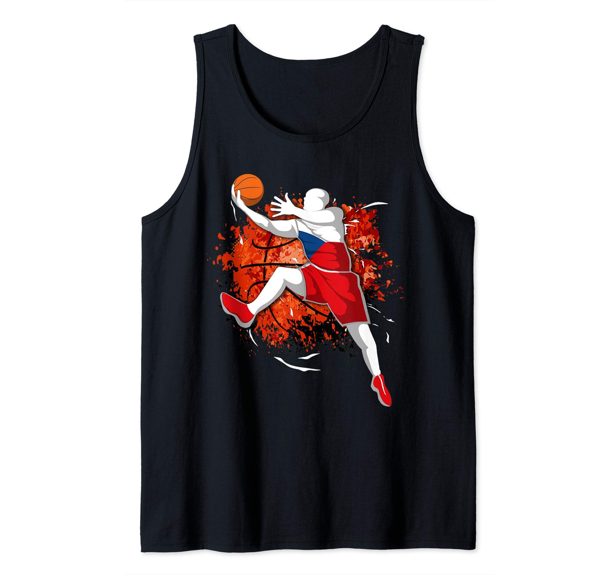 Proud Czech Republic Basketball Lovers Czech National Flag Tank Top