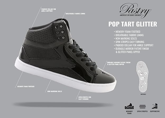 pastry pop tart glitter sneakers