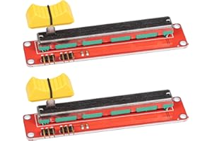 JTAREA 10K Slide Potentiometer 3.3V 5V Linear Logarithmic Slider Potentiometers Module 3.3 Volt 5 Volt Dual Output Sliding Potenciometro Modules for Arduino ARM MCU AVR Electronic Block (2 Pcs)