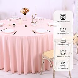 REWOMC 10 Pink Round Tablecloths - 120