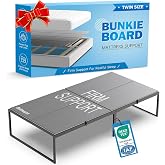 Sellmazon Bunkie Board Twin Size (38x75''), Heavy Duty Bed Boards for Frame | Sleeper Sofa Support Board to Stop Sagging Mattress, Breathable, Noise Minimizing, Moisture Resistant, Gray