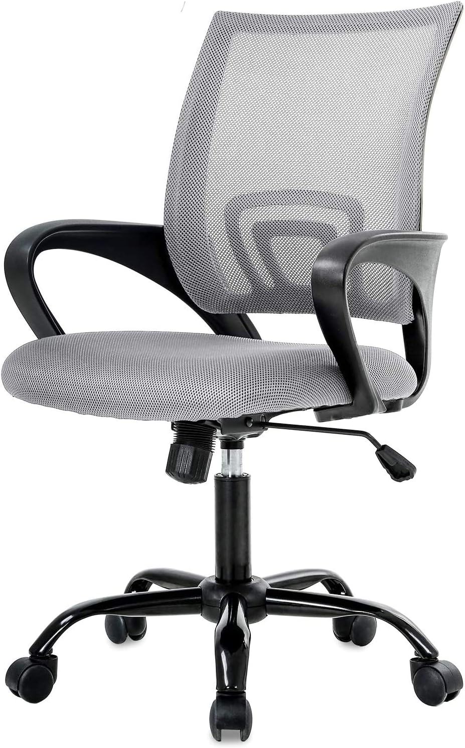 Simple Home Ergonomic Desk Office Chair Mesh Computer Chair, Lumbar Support Modern Executive Adjustable Stool Rolling Swivel Chair for Back Pain, Chic Modern Best Home Computer Office Chair - Grey
