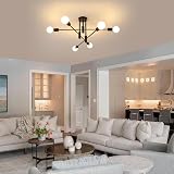 Comely Modern Sputnik Chandelier 6-Lights E27 Black Ceiling Light view 7