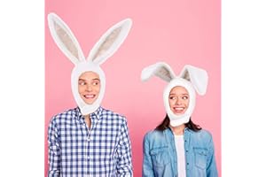 10AGIRL Easter Bunny Hat Ear Funny Plush Hood Women Costume Rabbit Hat Cosplay Halloween Party Holiday Hat