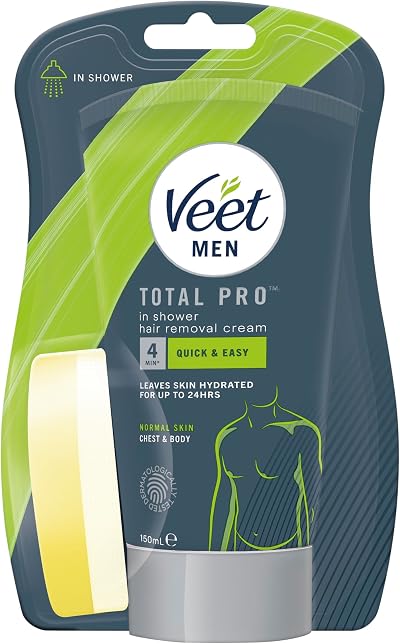 Veet for Men Hair Removal Gel Cream 150 ml with Sponge Shower Solution
