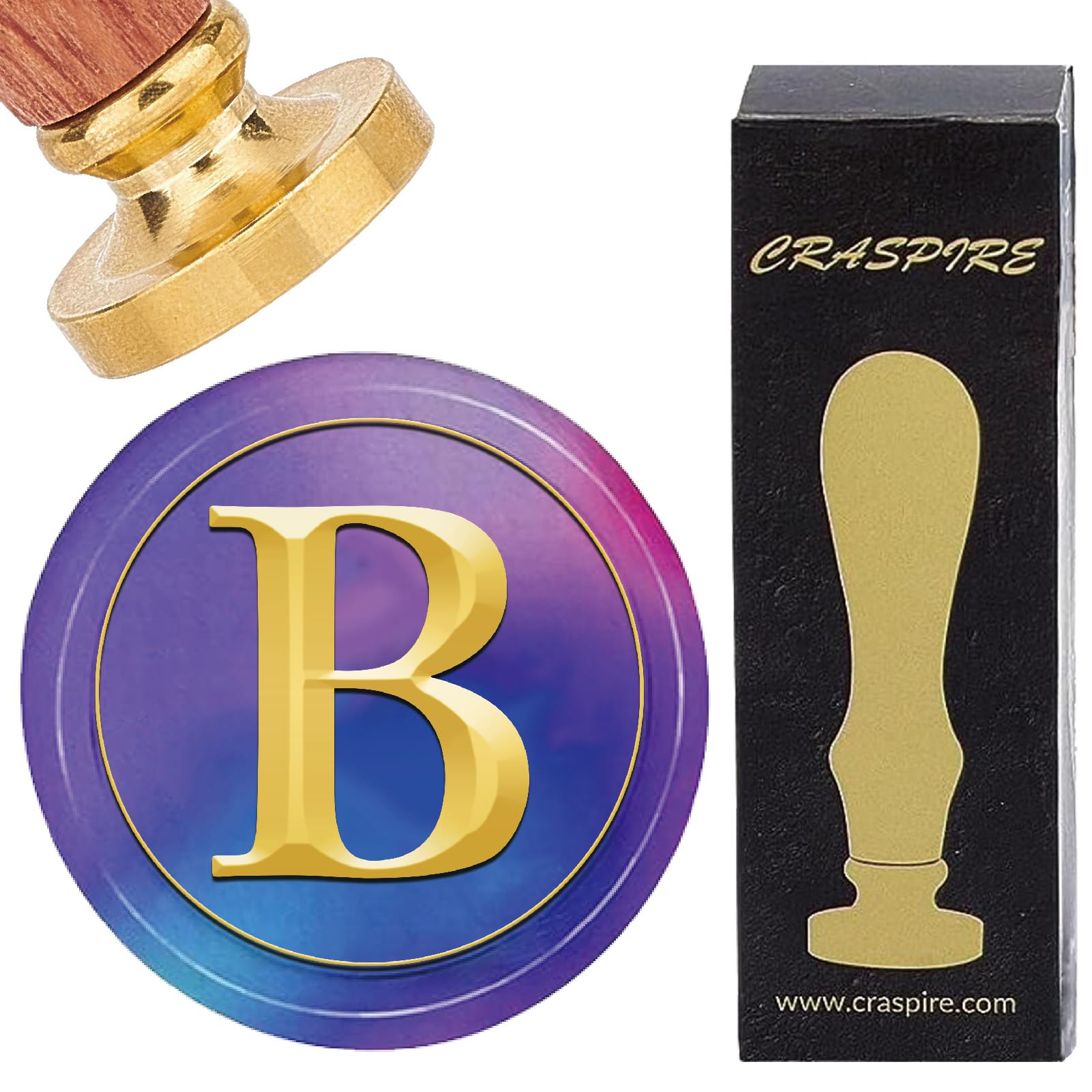 CRASPIRE Letter B Wax Seal Stamps Initial Alphabets