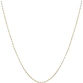 Kooljewelry Womens Long Box Chain - 14k Gold Chain Necklace for Pendants