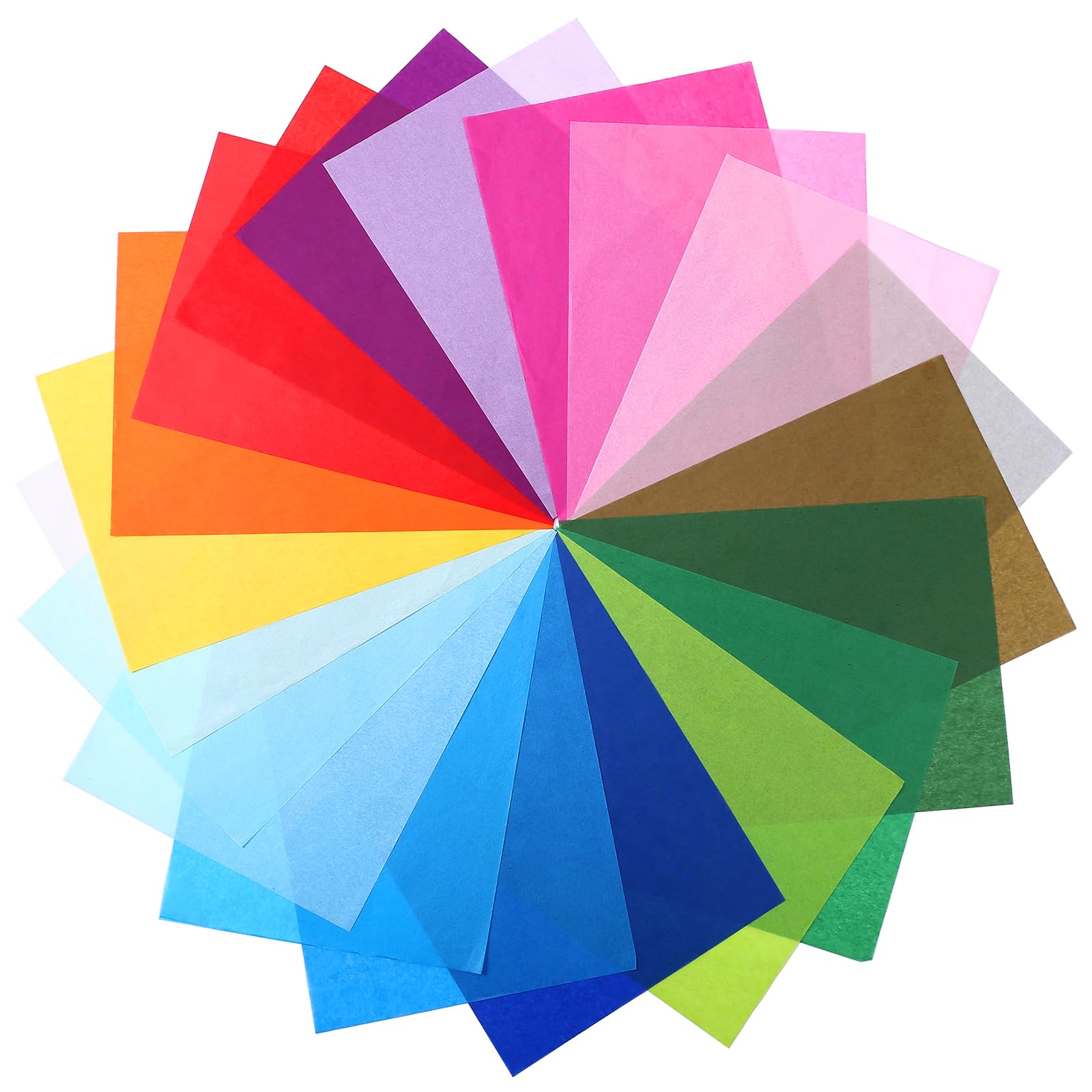 Naler 200 Sheets Coloured Tissue Paper Bulk, 20 Colors A4 Size Tissue Paper for Gift Wrapping, Premium Craft Paper Sheets for Gift Bags, School Art Projects, DIY Paper Flowers Decoration
