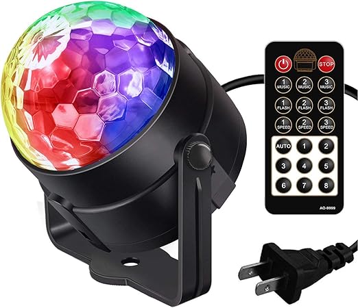 Amazon ディスコライト カラング サウンドアクティベート ストロボ ライト ディスコボール Djライト パーティーライト クリスマス 9色 ディスコライト ディスコ パーティー ライト クリスマス パーティー Dj カラオケ ウェディング アウトドア リモート付き Karrong