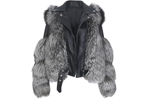 Real Fur Coat Vest Winter Jacket Women Natural Fox Fur Genuine Leather Outerwear Detachable Streetwear Locomotive