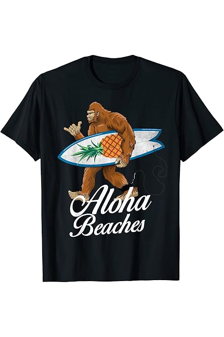bigfoot surfing shirt