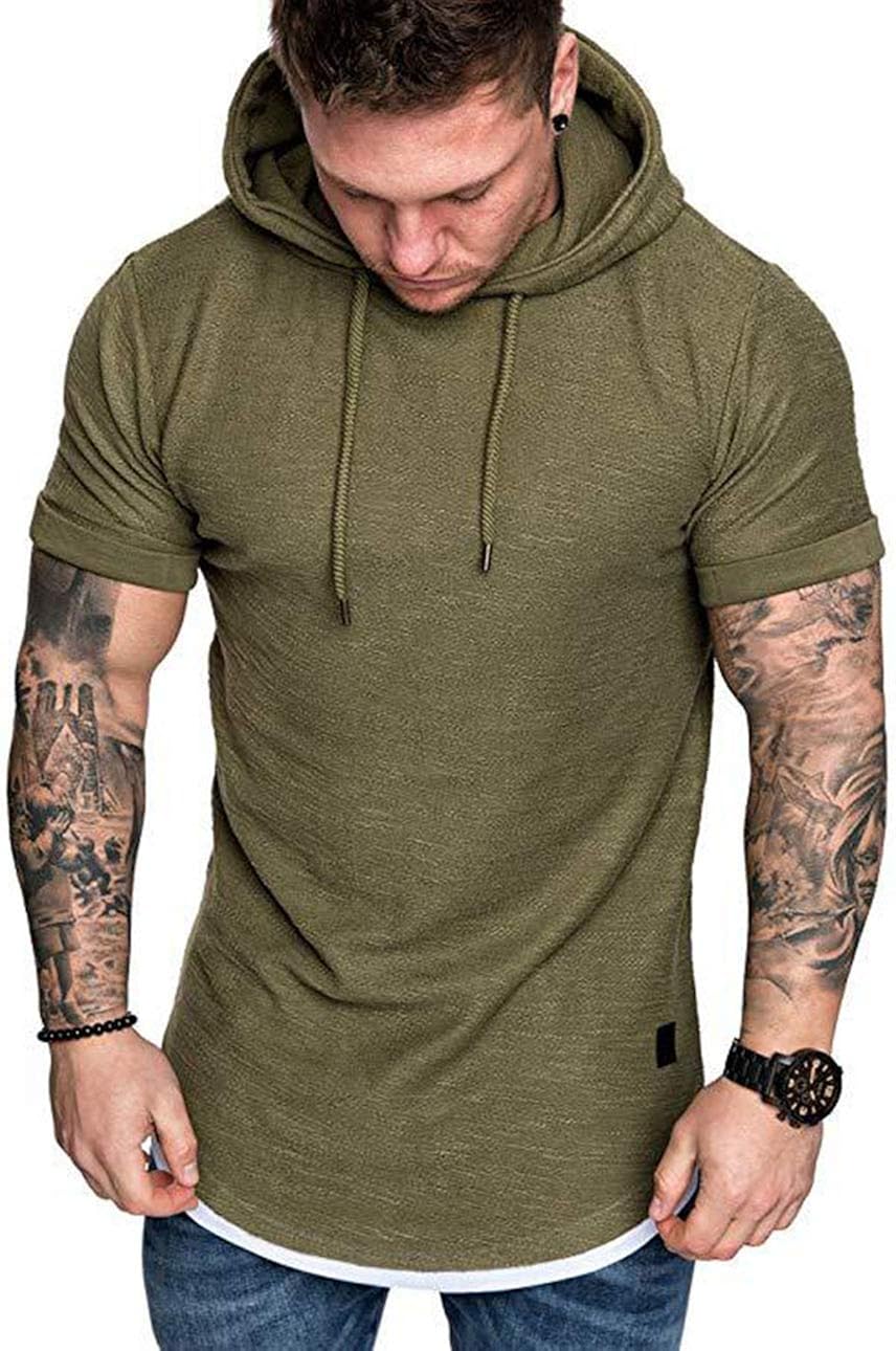 brown hooded t shirt