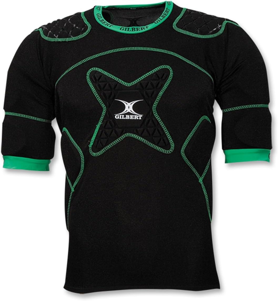 Gilbert XACT 10 Adults Black/Green Body Armour Clothing