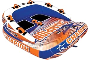 Wow Sports - Champion Towable - Boating Accessory - 1 to 2 Person Towable - Durable Tubes for Boating