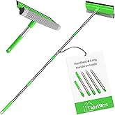 TidyBliss Window Cleaning Tools with Extension Pole 56”, Professional Car Windshield Washing Squeegee Kit, Household Glass Cl