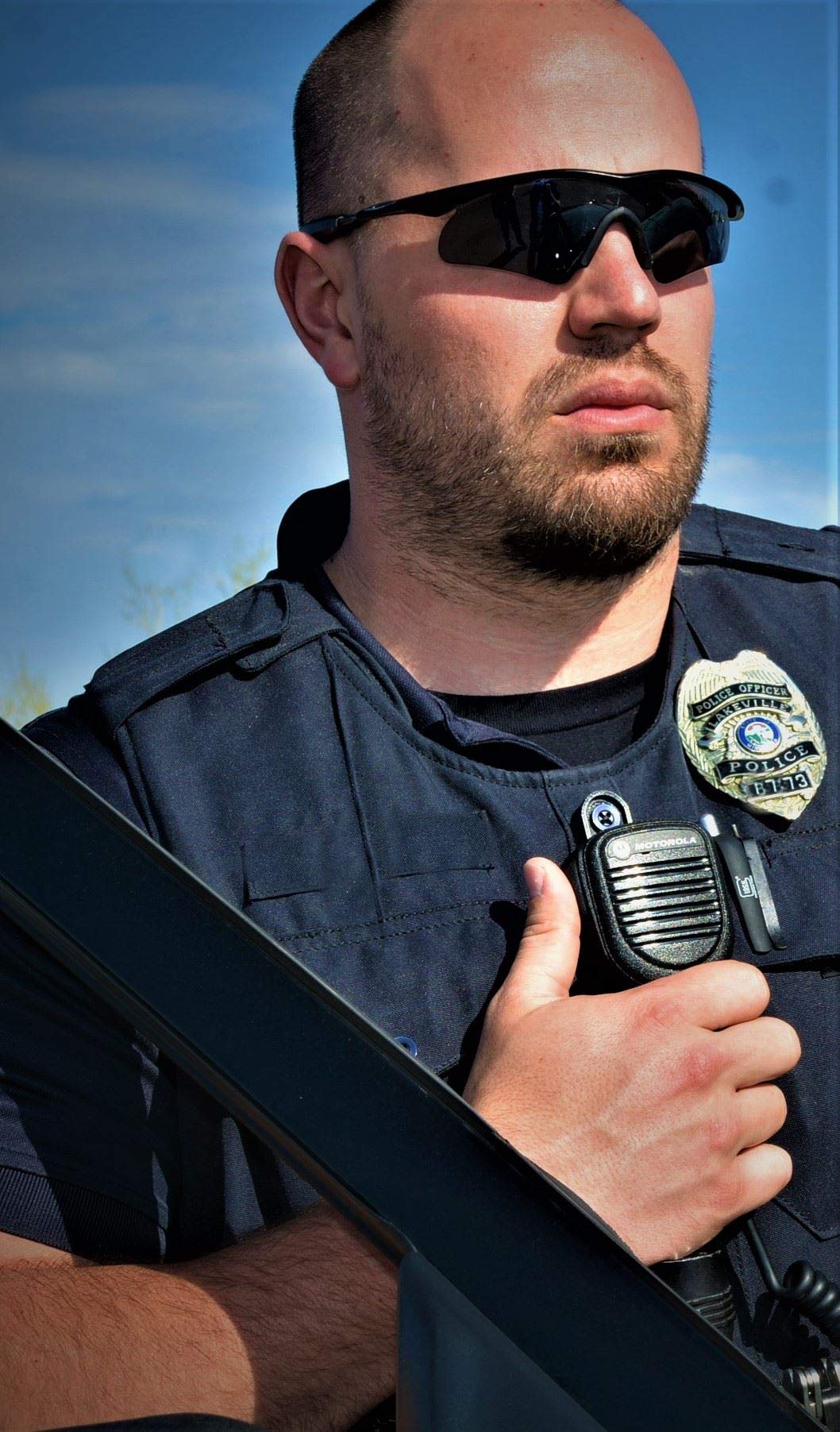 The Police Mic Clip Tactical Portable Radio Mic Clip for Uniforms or Bullet-Proof Vest Carriers | Black