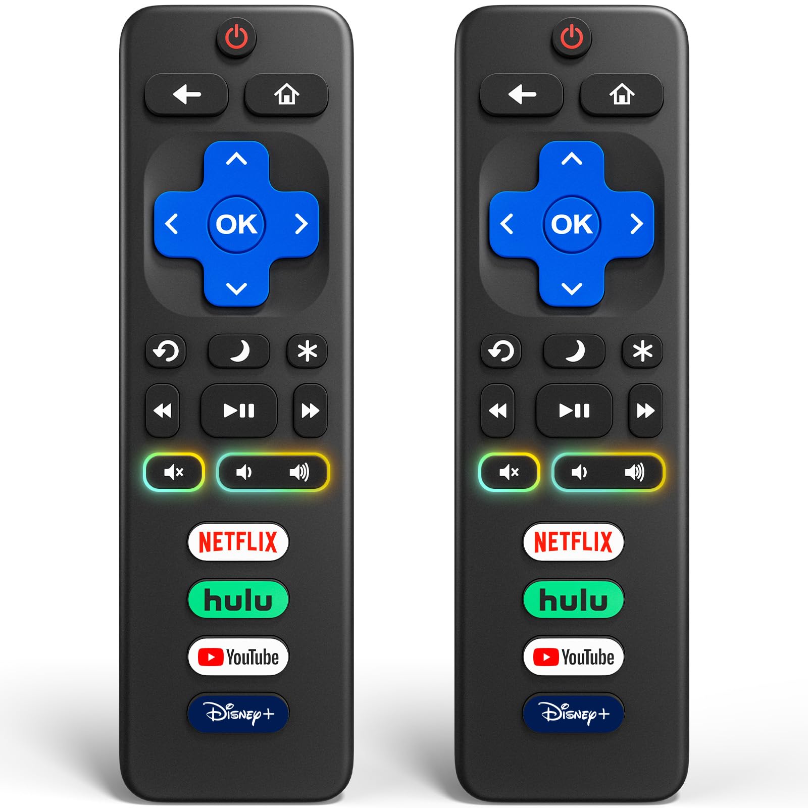 Photo 1 of (Pack of 2) Replacement for Roku-TV-Remote-Control, for TCL Roku/Onn Roku/Hisense Roku/Sharp Roku/Philips Roku Series Smart TVs (Not for Roku Stick, Box, Premiere and Players)