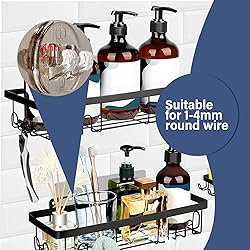 8 Pack Shower Caddy Adhesive Hooks