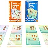 Alened Addition and Subtraction Flash Cards, Math Facts Flashcards 1-20, Math Manipulatives Games for Kindergarten, 1st, 2nd, 3rd, 4th, 5th, 6th Grade Kids Ages 4-12-56cards