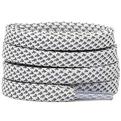 DELELE 2 Pairs Reflective Shoelace Flat White
