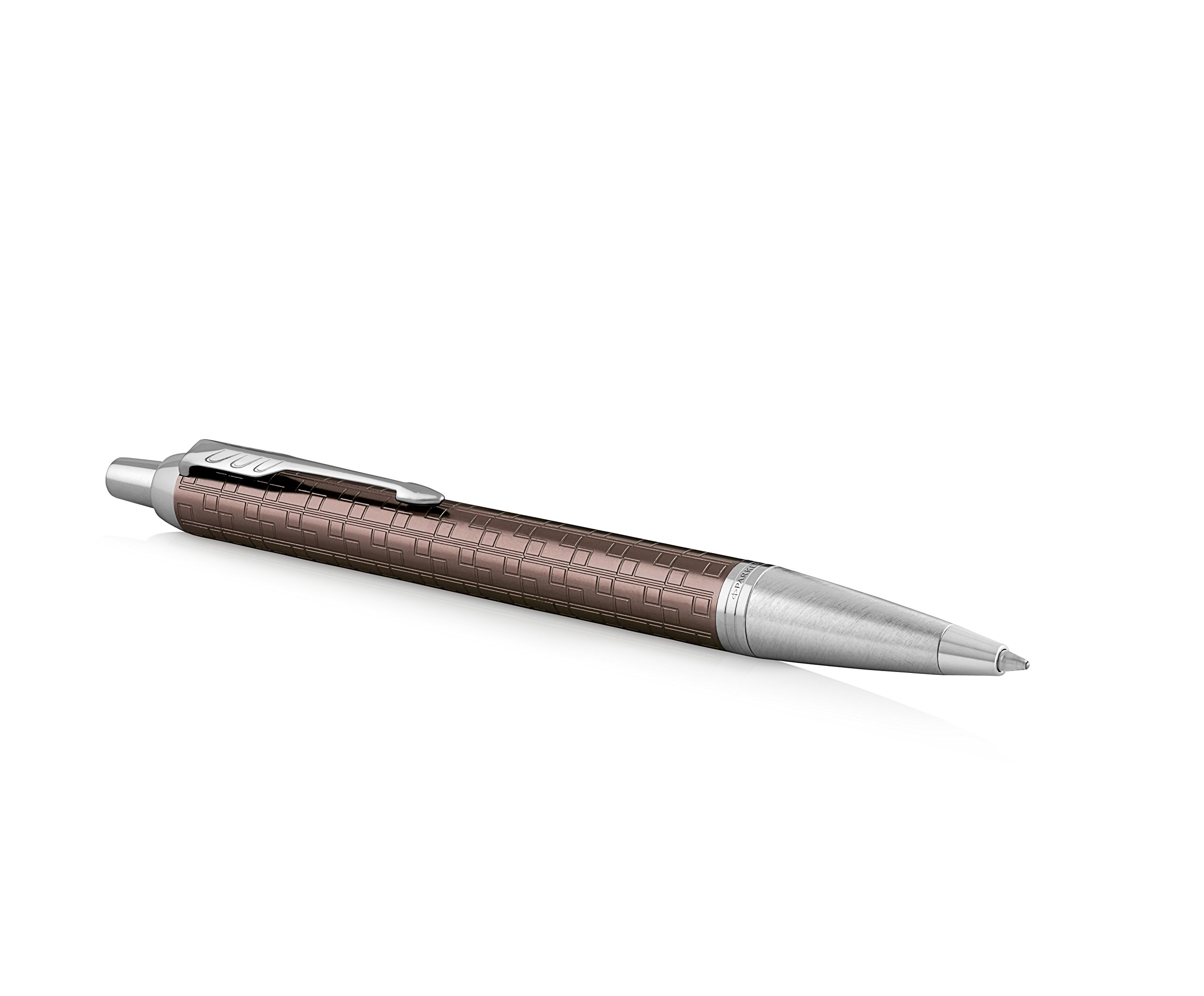 Parker IM Ballpoint Pen, Premium Brown with Medium Point Blue Ink Refill (1931679)