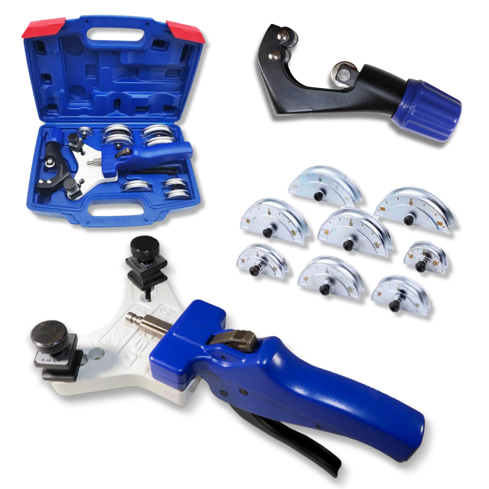 GOLDMAN SERVICE - Manual Pipe Bender for Air Conditioning and Ventilation Copper Tube with Pipe Cutter. (5 to 12 mm)