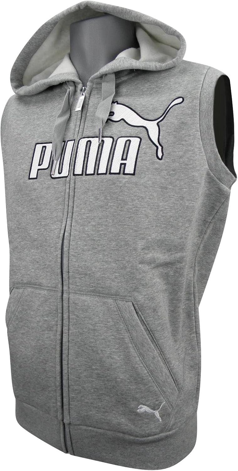 Puma Mens SL Sleeveless Hoodie Sweatshirt Hoody L Grey: Amazon.co.uk: Clothing