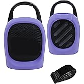 LeoTube Silicone Cover Case Compatible with JBL Clip 5 Portable Bluetooth Speaker, Protective Case for JBL Clip 5 Bluetooth Speaker (Case Only) (Purple)