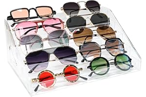 LoengMax Sunglasses Organizer -Nail Polish Organizer - Clear Eyeglasses Display - Eyeglasses Storage - Essential Oils Holder(5 Layer)