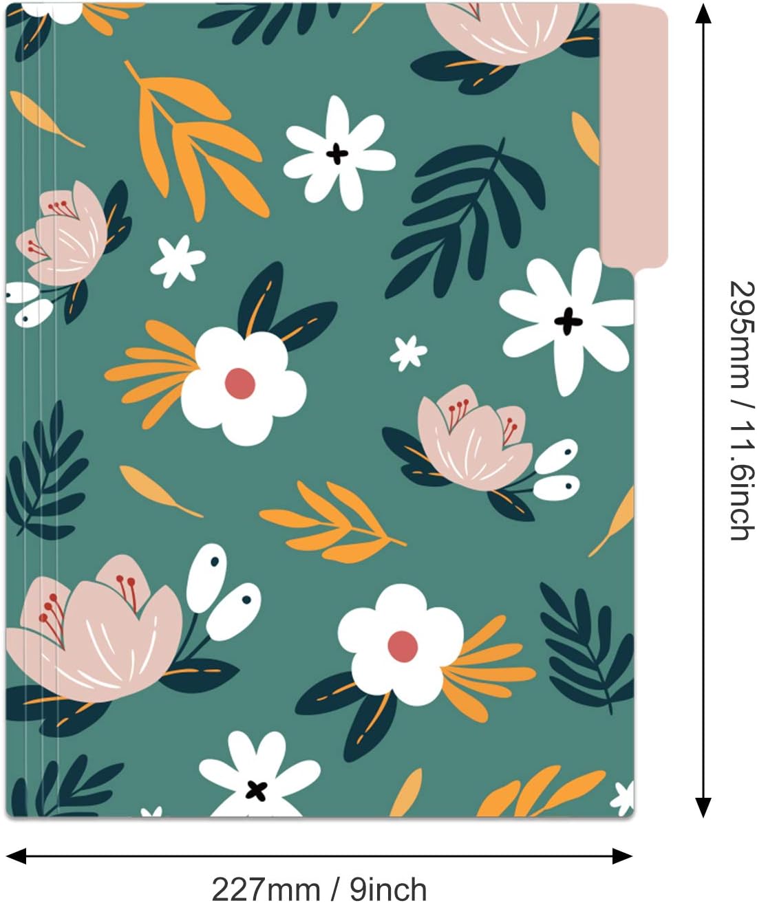 EOOUT 18 Pack Cute File Folders Decorative File Folders Floral Folders Letter Size Colored File Folders, 1/3-Cut Tabs, 9.5 x 11.5 Inches, for Office, School, Home : Office Products