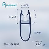 HNNHOME Shower Door Seal Strip 870mm for 4-6mm Glass 18mm Gap Translucent view 4