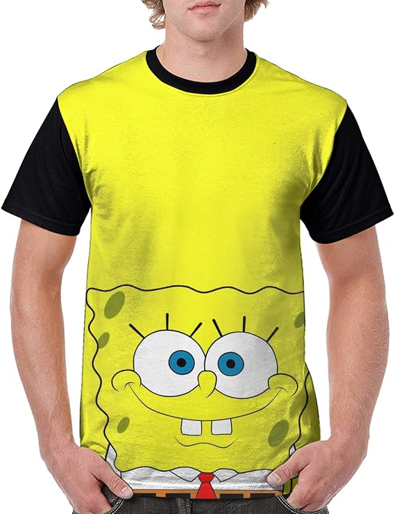 Amazon Co Jp スポンジボブ 5 春 夏メンズ 半袖 Tシャツ 面白い図案 デザイン カジュアル丸首 Tシャツ 吸水速乾 レジャー ファッション 夏のプレゼントポリエステル100 男女兼用 服 ファッション小物